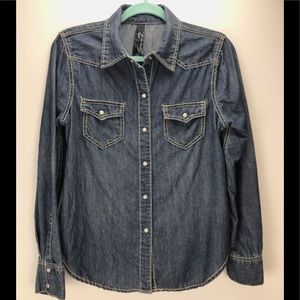 Seven 7 Denim Top Size Medium